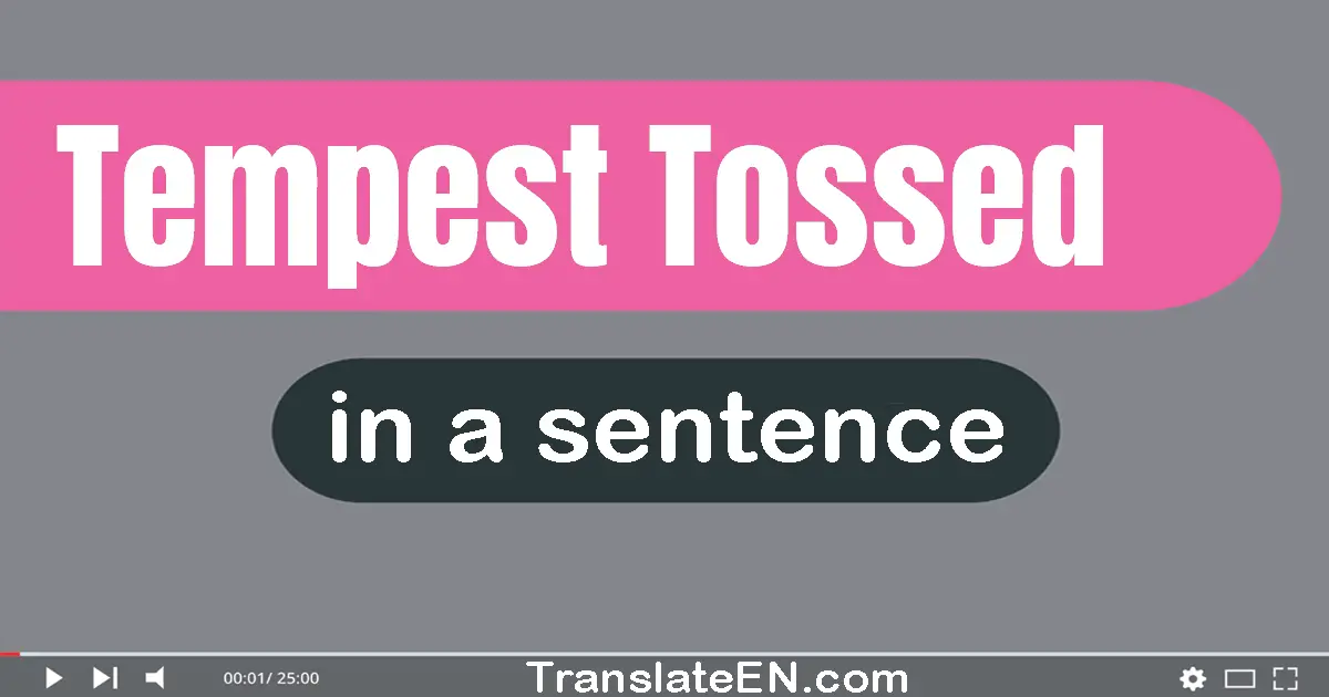 Tempest-tossed in a sentence