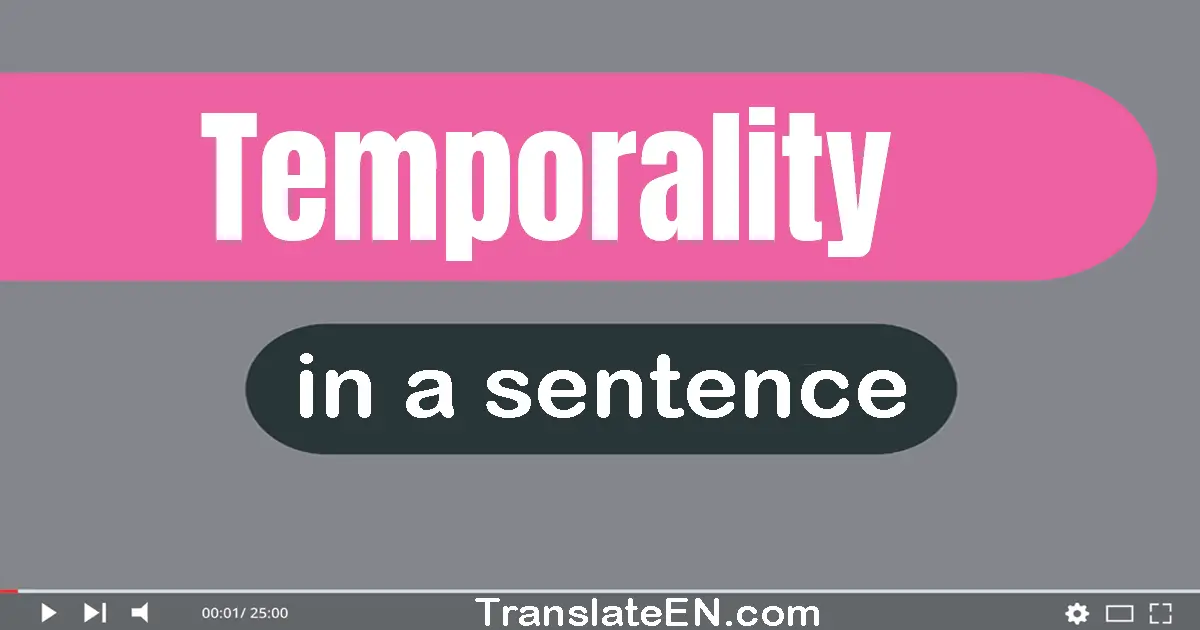 Temporality in a sentence