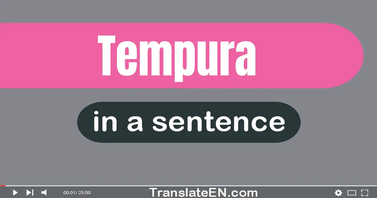 Tempura in a sentence