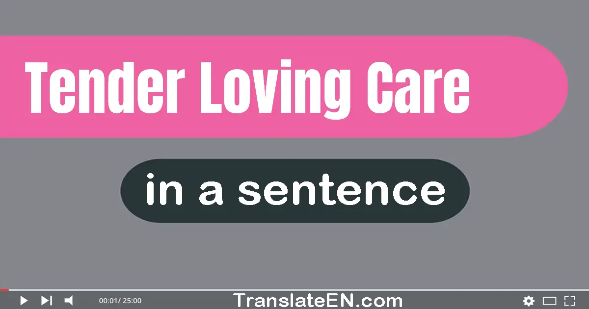 Tender Loving Care in a sentence