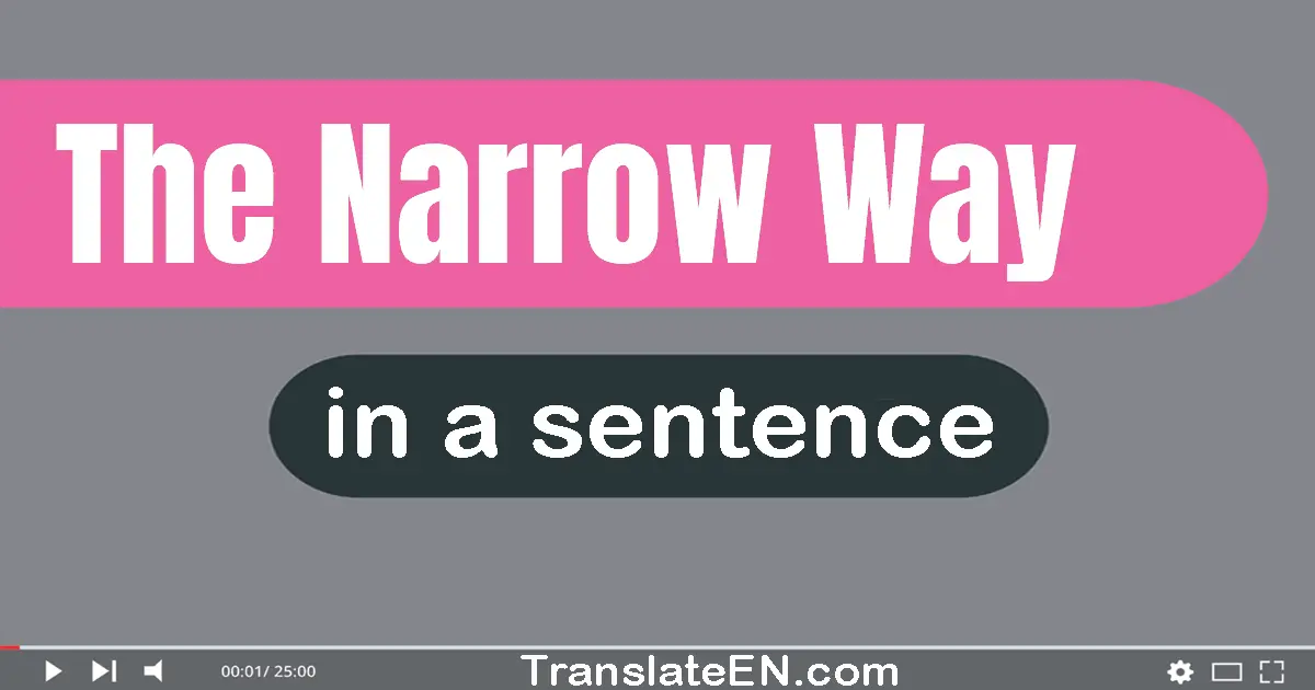 The Narrow Way in a sentence