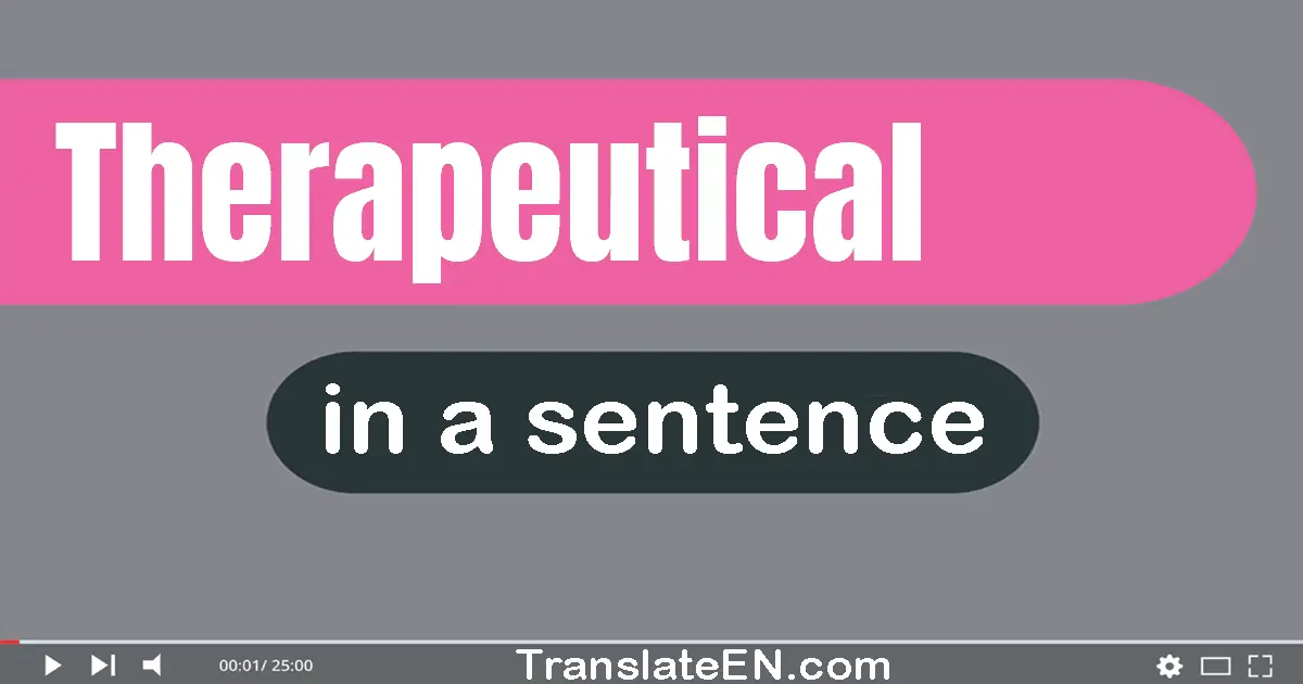 Therapeutical in a sentence