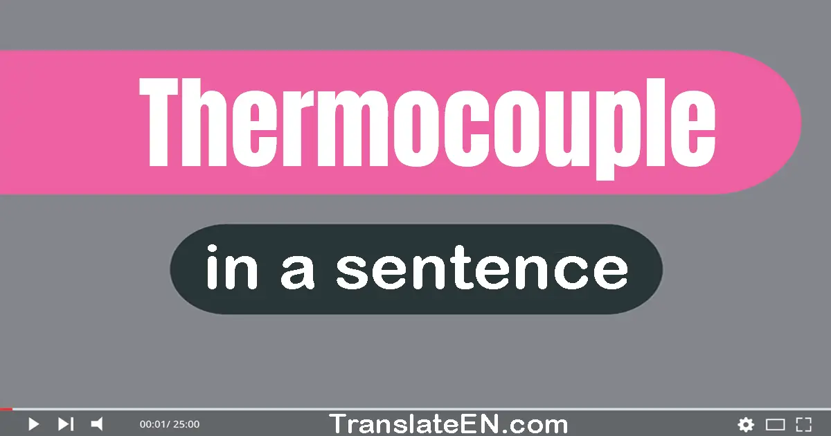 Thermocouple in a sentence