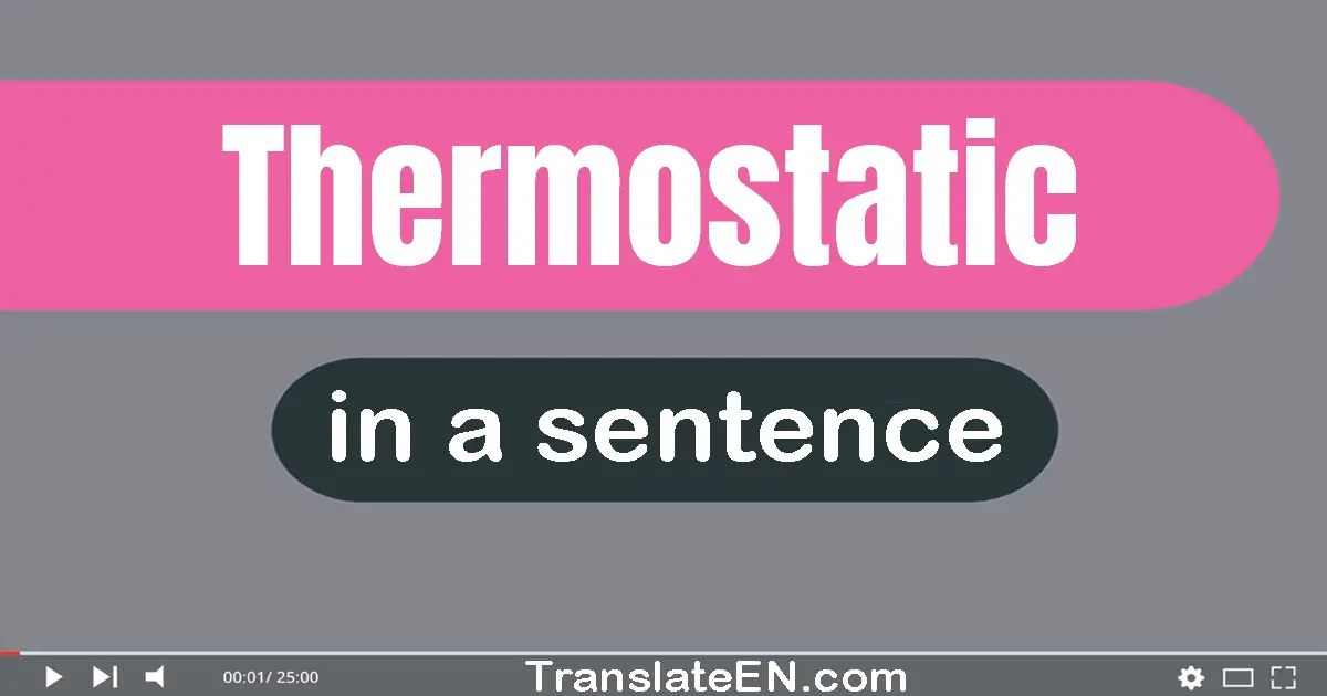 Thermostatic in a sentence