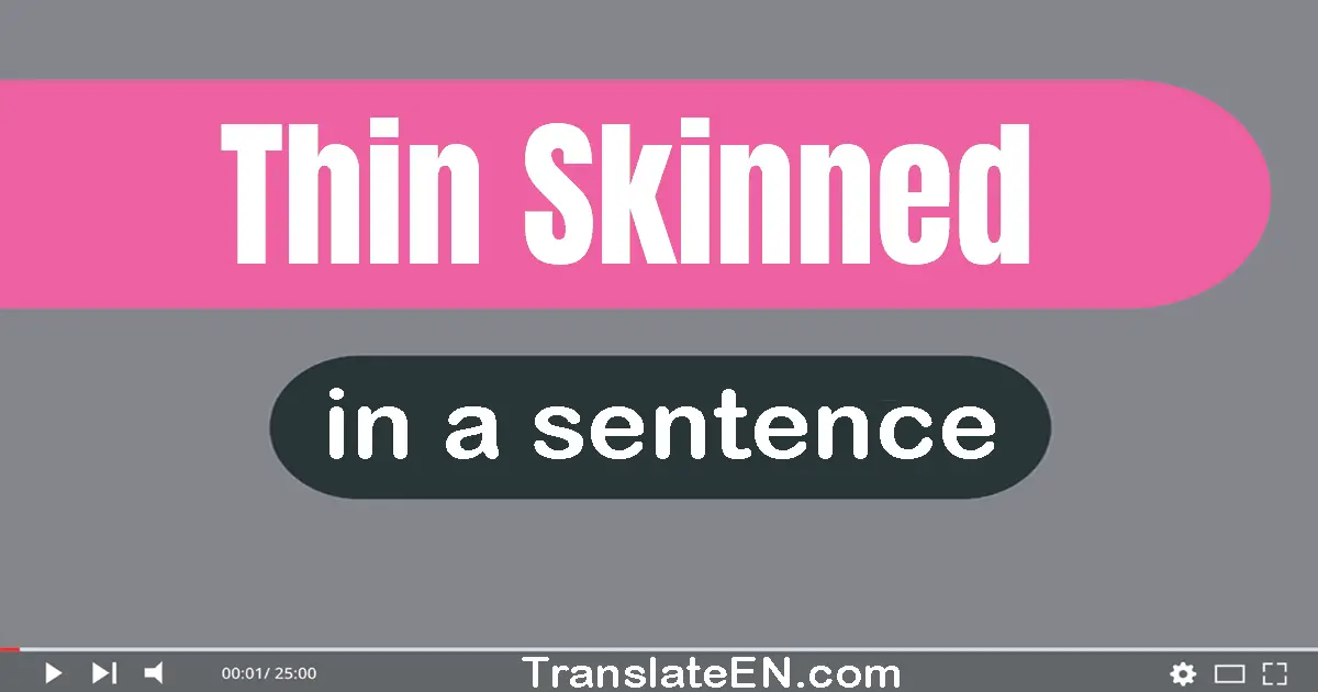 Use "thin-skinned" in a sentence | "thin-skinned" sentence examples