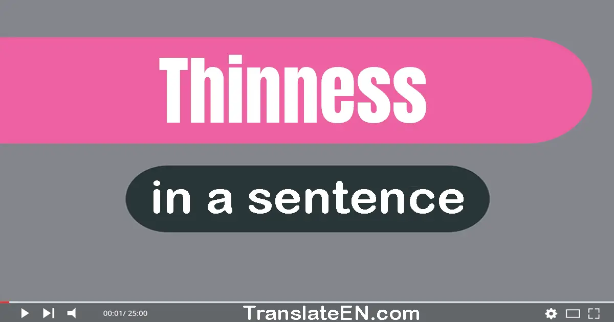 Use "thinness" in a sentence | "thinness" sentence examples