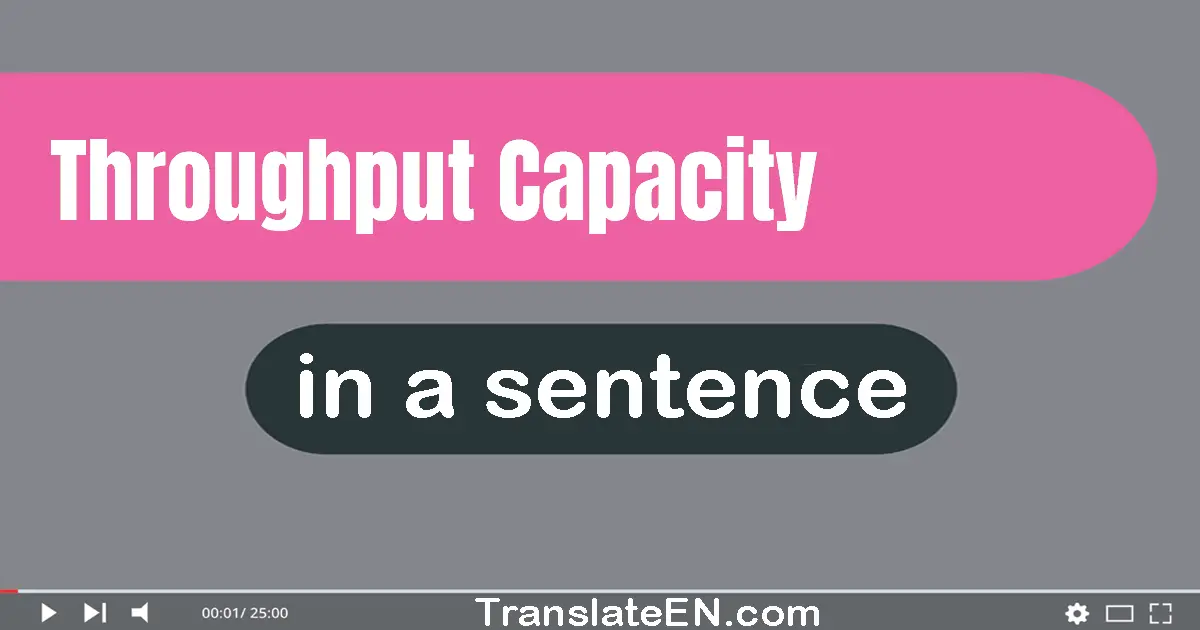 Throughput Capacity in a sentence