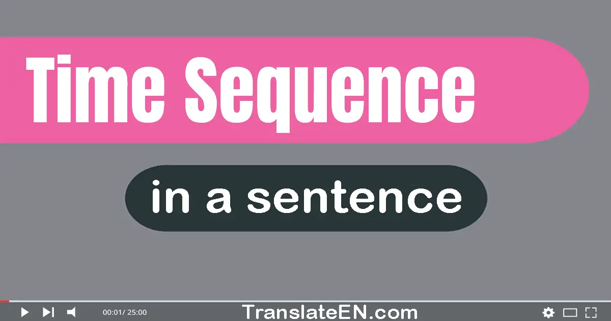 Time Sequence in a sentence