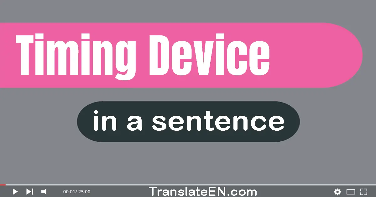 Timing Device in a sentence