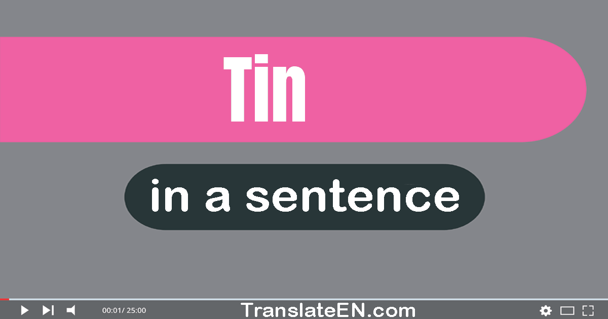 Tin in a sentence