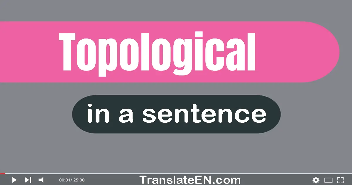 Use "topological" in a sentence | "topological" sentence examples