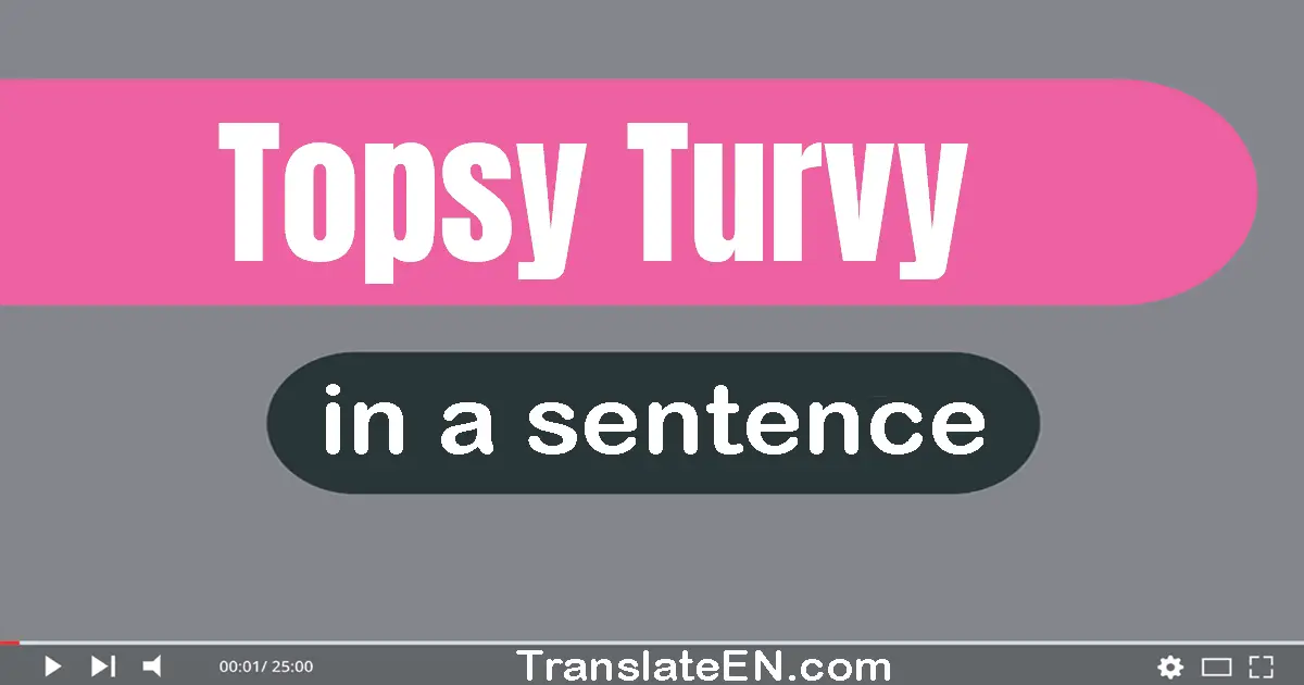 Use "topsy-turvy" in a sentence | "topsy-turvy" sentence examples
