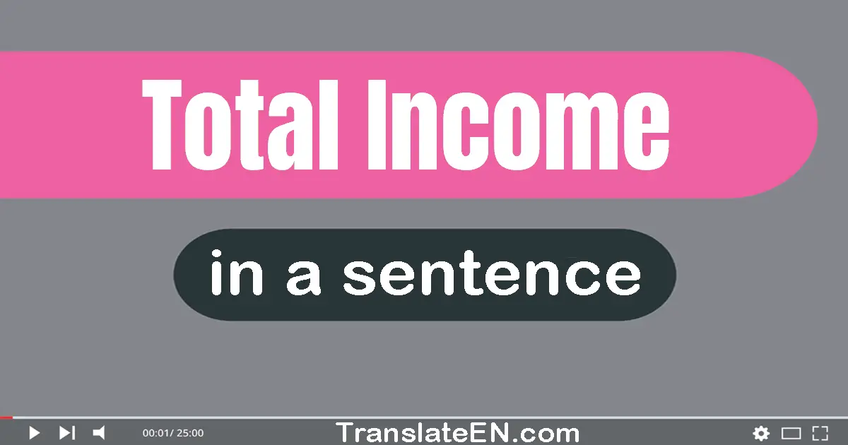 Total Income in a sentence