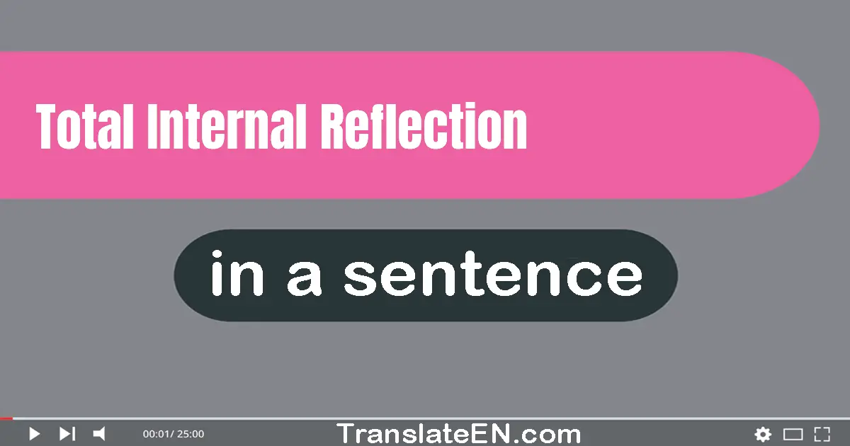 Total Internal Reflection in a sentence