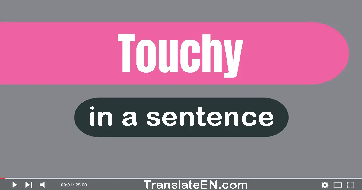 Touchy in a sentence