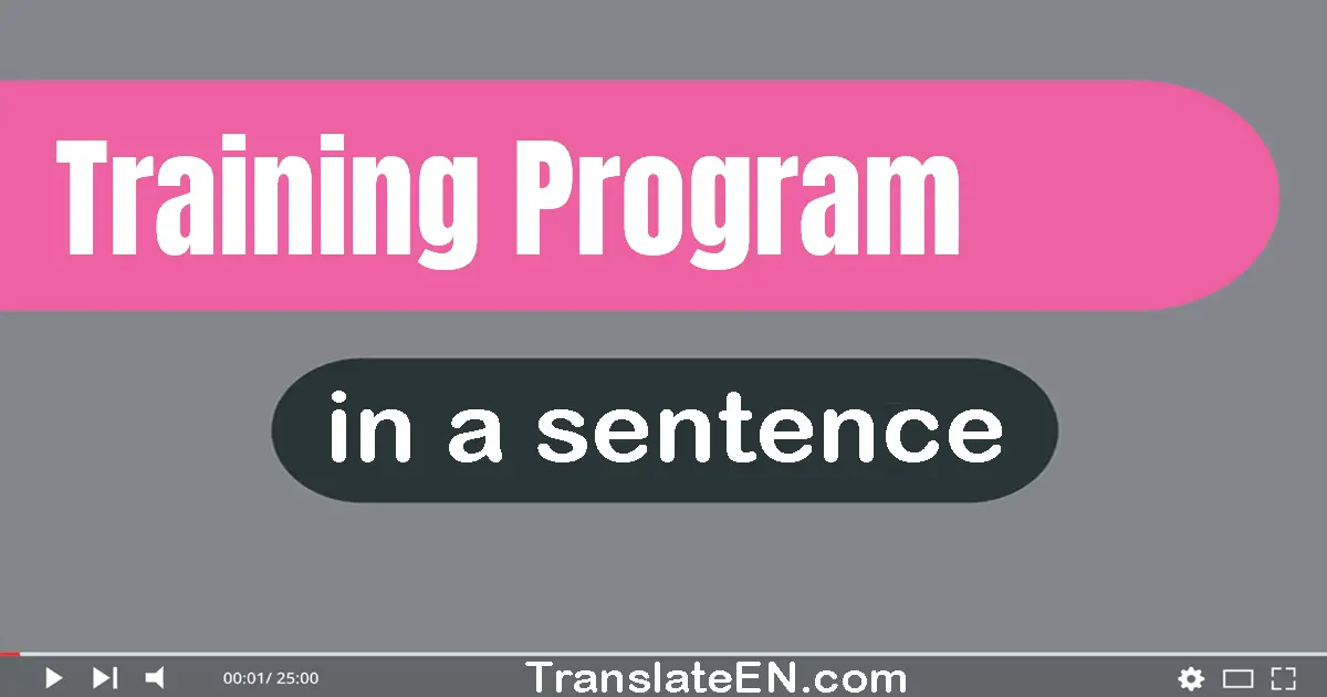 Training Program in a sentence