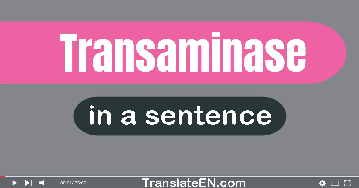 Transaminase in a sentence