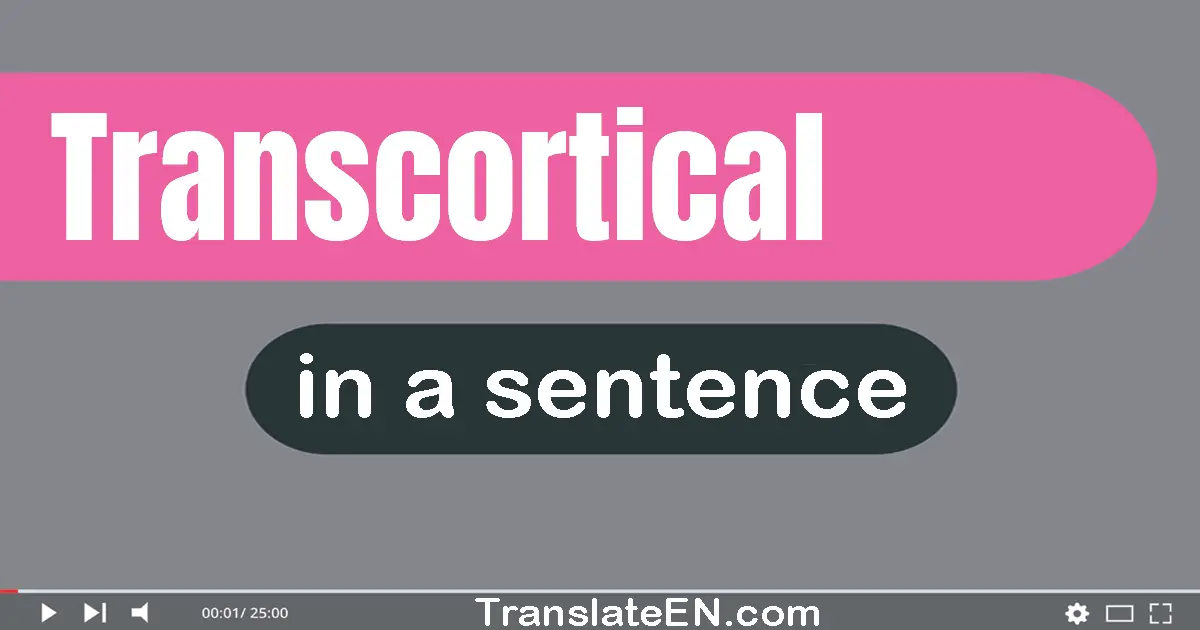 Transcortical in a sentence