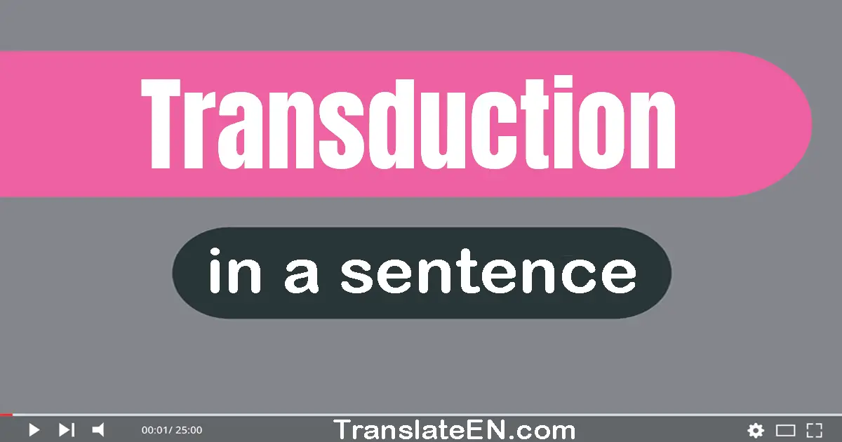 Transduction in a sentence