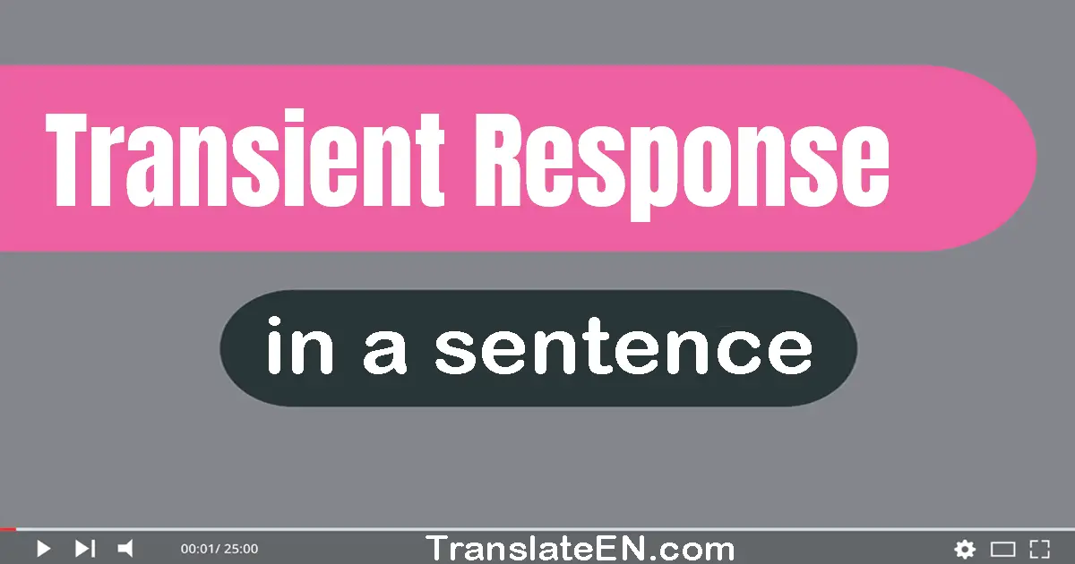 Transient Response in a sentence