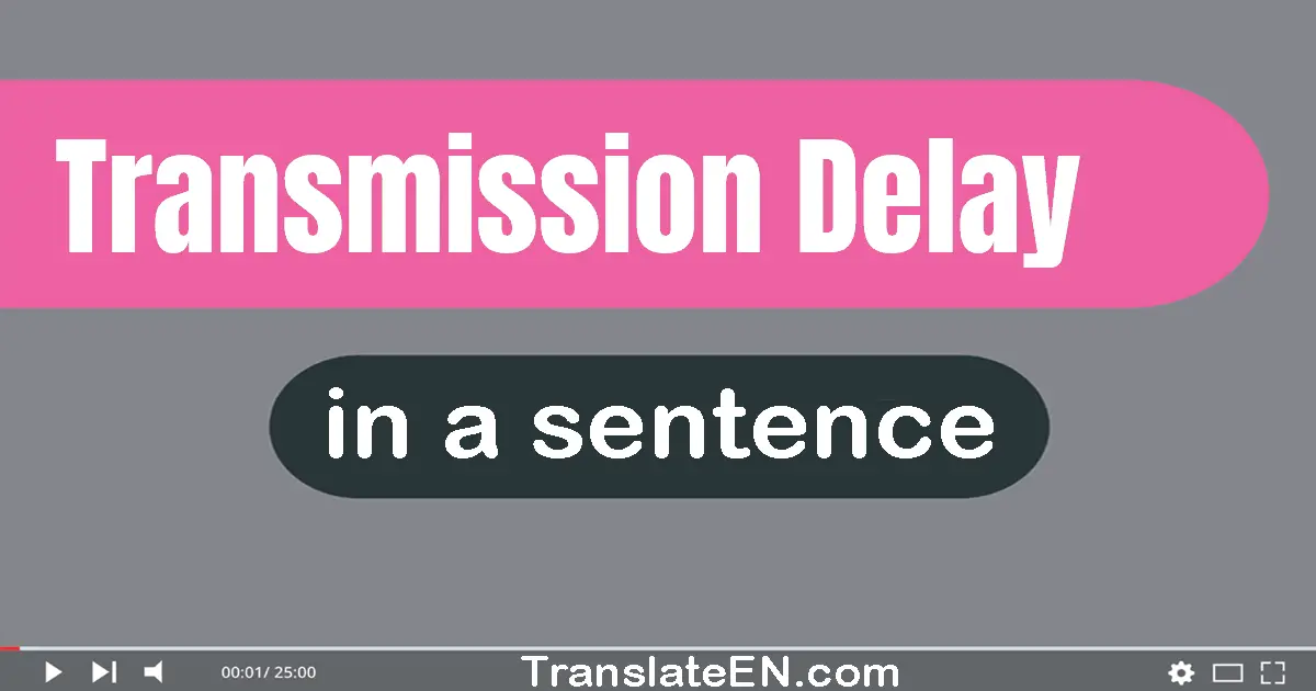 Transmission Delay in a sentence