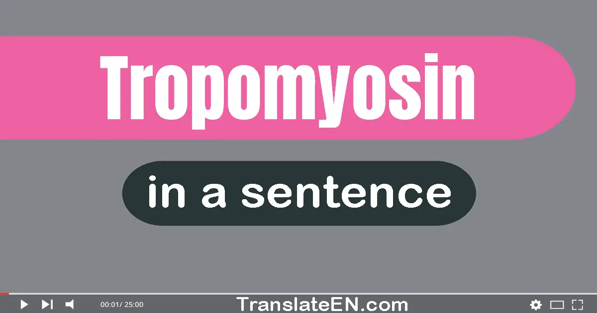 Tropomyosin in a sentence