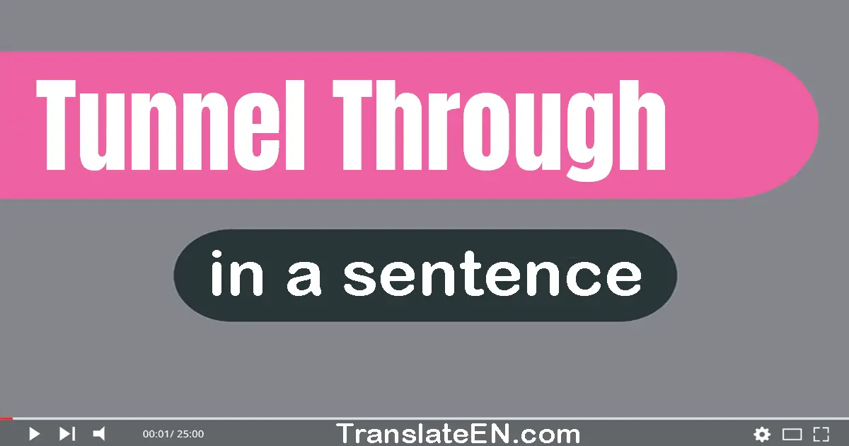 Tunnel Through in a sentence