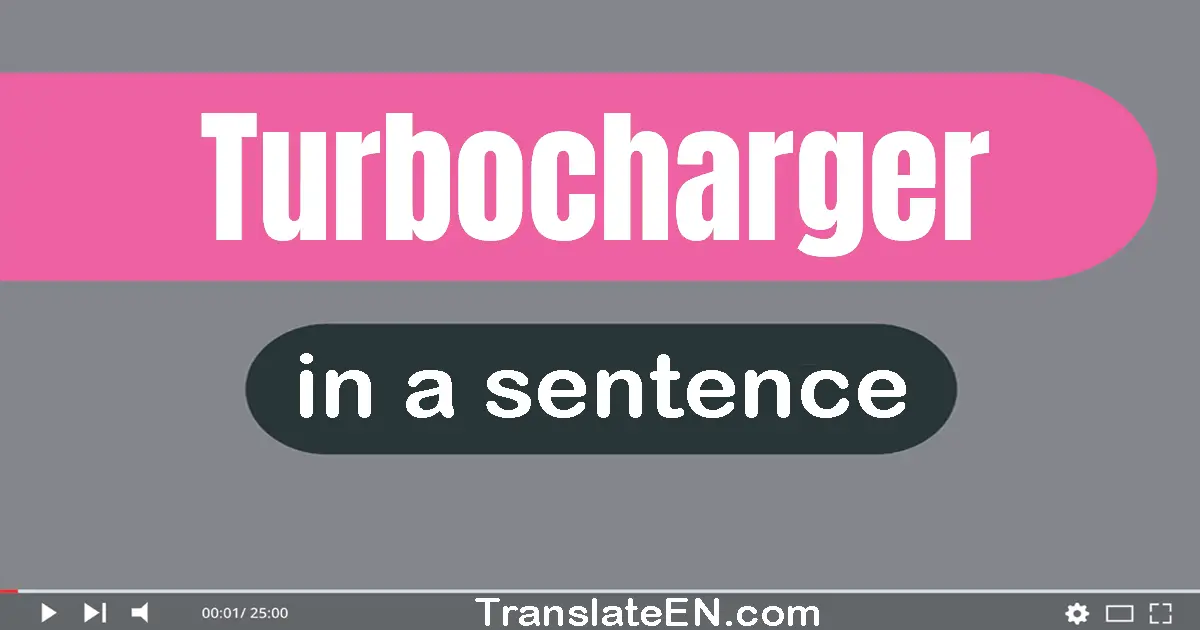 Turbocharger in a sentence