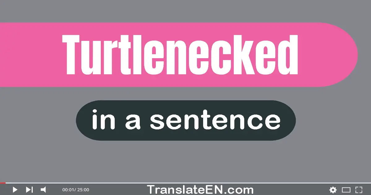 Use "turtlenecked" in a sentence | "turtlenecked" sentence examples
