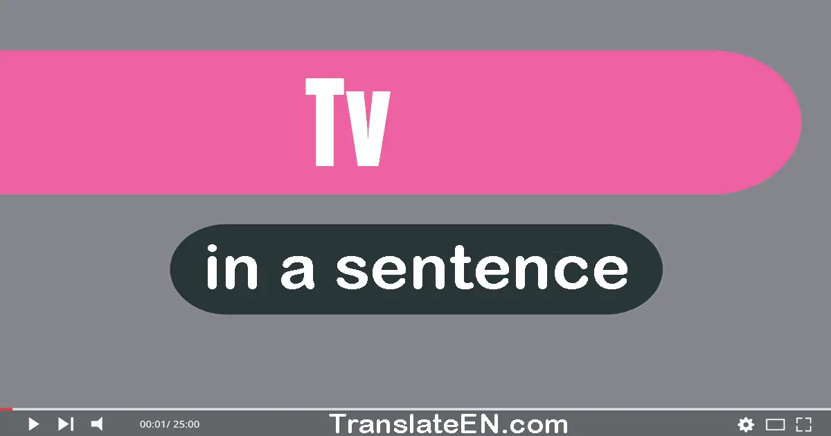 TV in a sentence