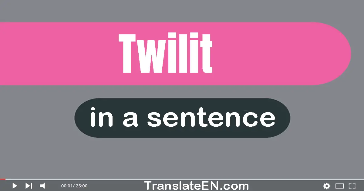 Use "twilit" in a sentence | "twilit" sentence examples