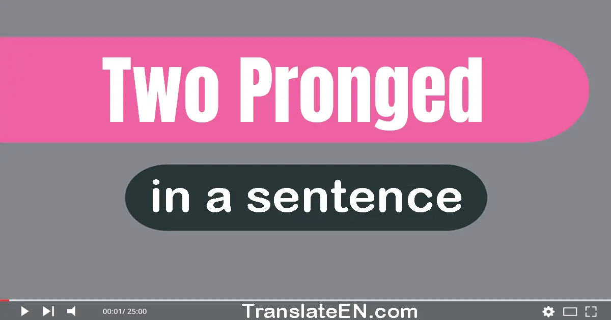 Two-pronged in a sentence