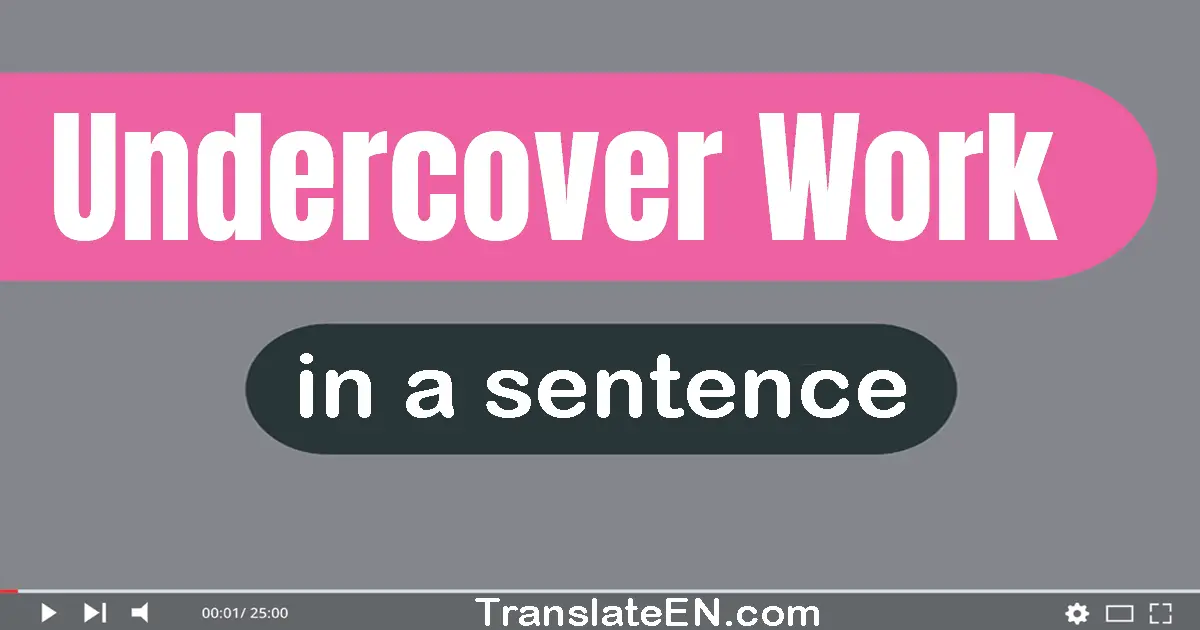 Undercover Work in a sentence