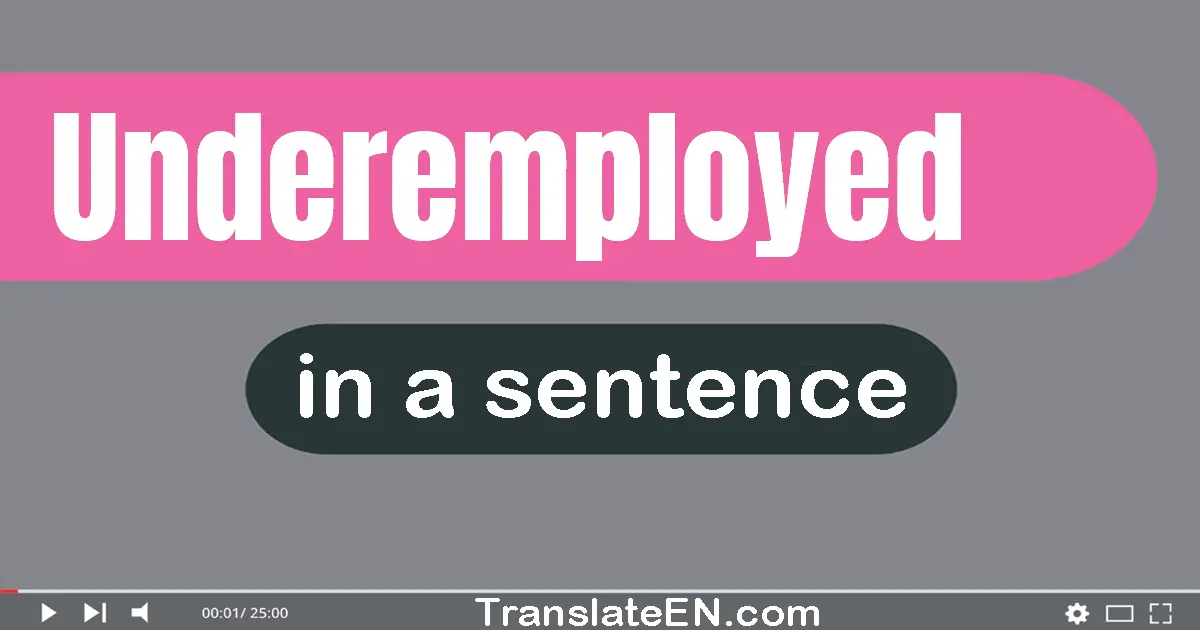 Underemployed in a sentence