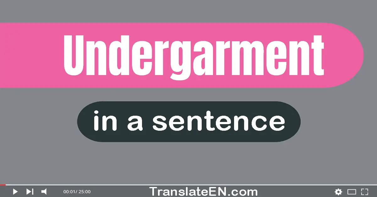 Undergarment in a sentence