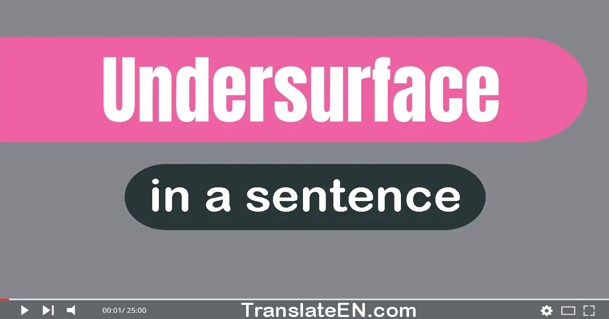 Undersurface in a sentence