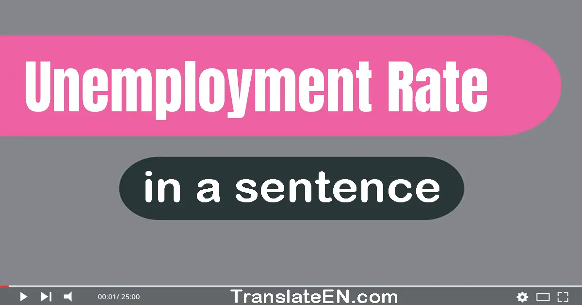 Unemployment Rate in a sentence