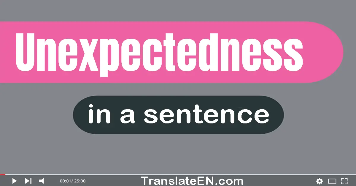 Unexpectedness in a sentence