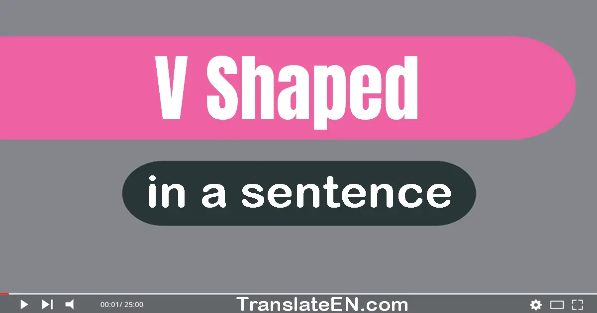 Use "v-shaped" in a sentence | "v-shaped" sentence examples