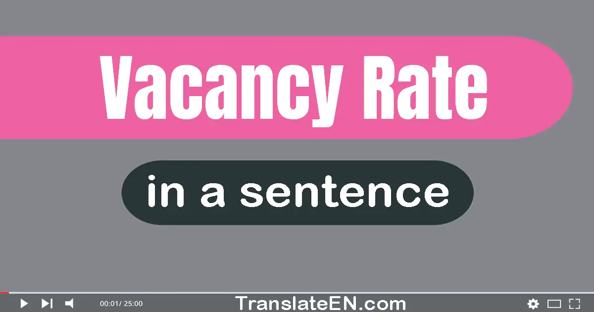 Vacancy Rate in a sentence