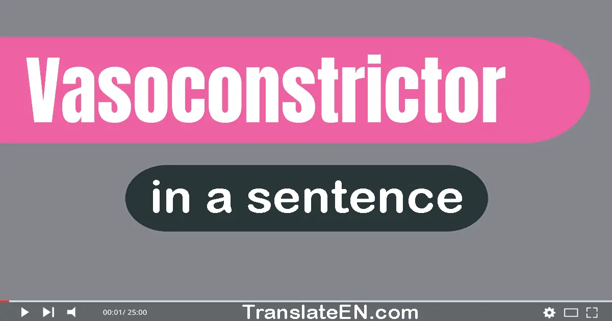 Vasoconstrictor in a sentence