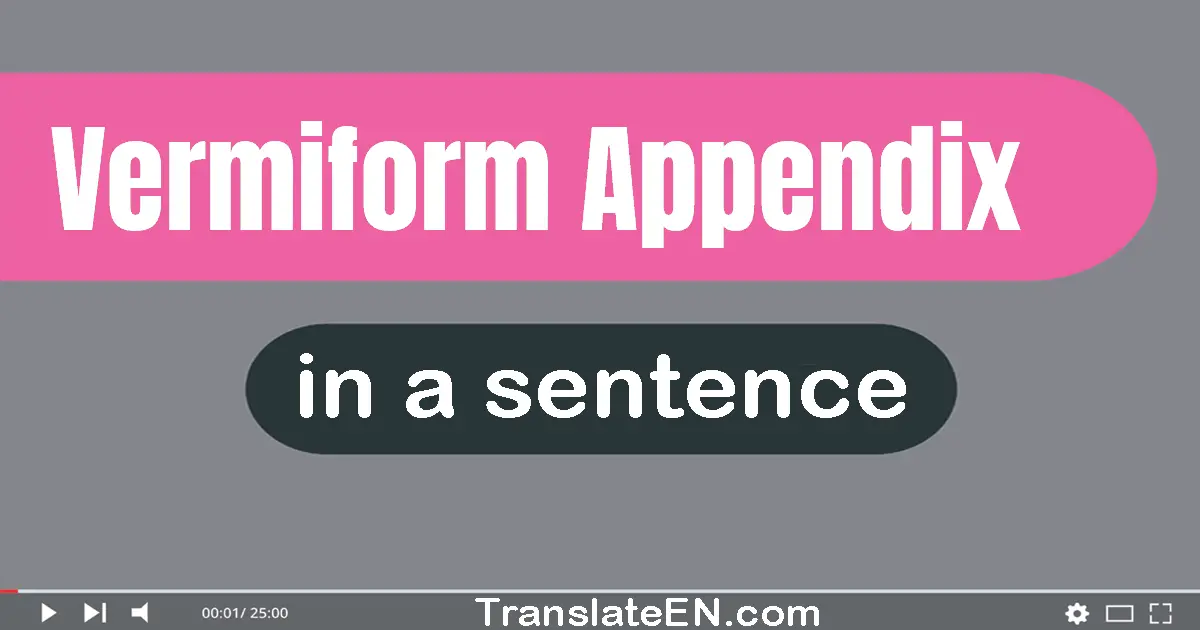 Vermiform Appendix in a sentence