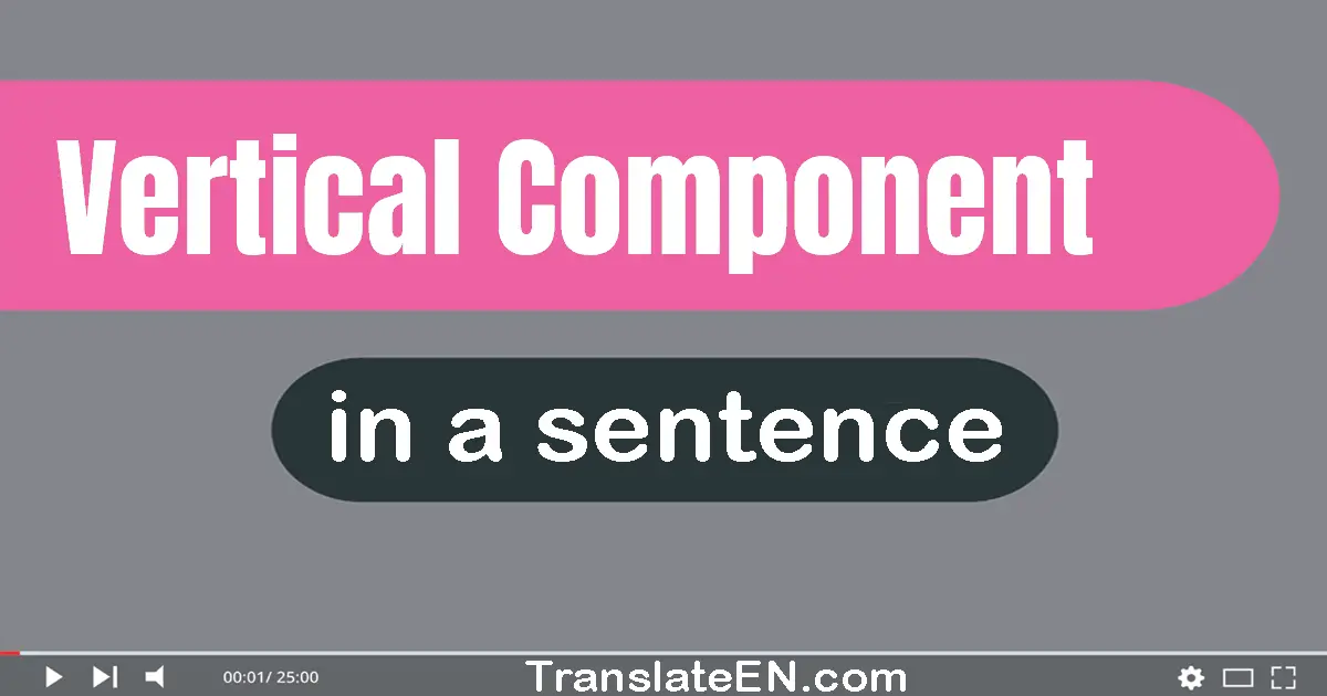 Vertical Component in a sentence