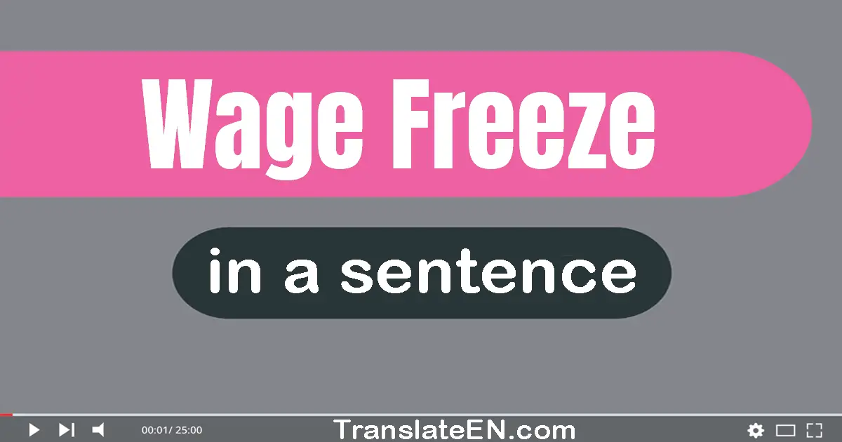 Wage Freeze in a sentence