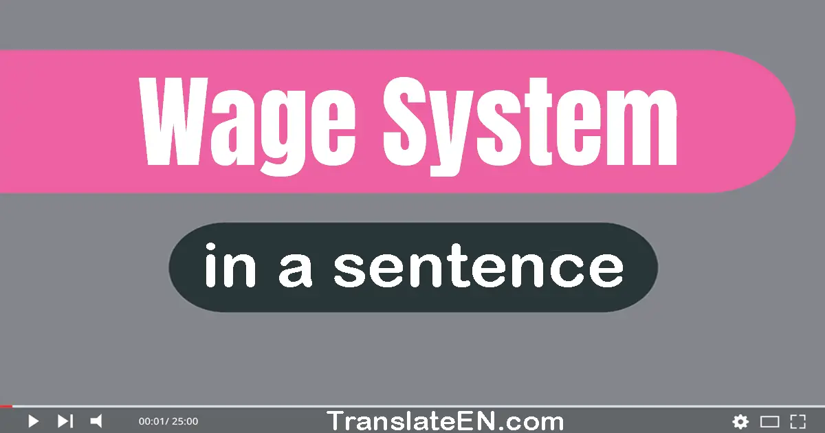 Wage System in a sentence