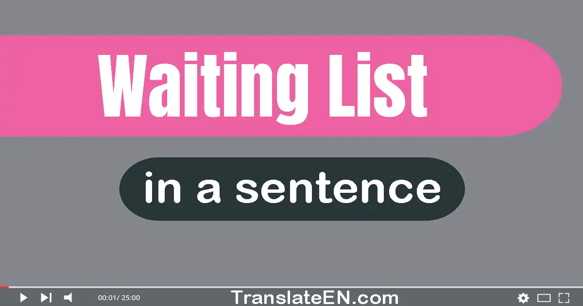 Waiting List in a sentence