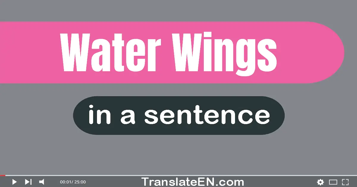 Water Wings in a sentence