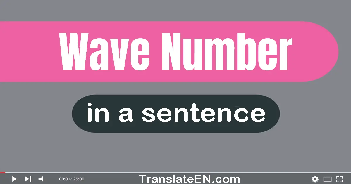 Wave Number in a sentence