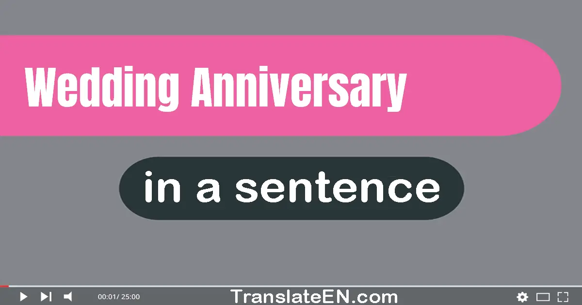 Wedding Anniversary in a sentence