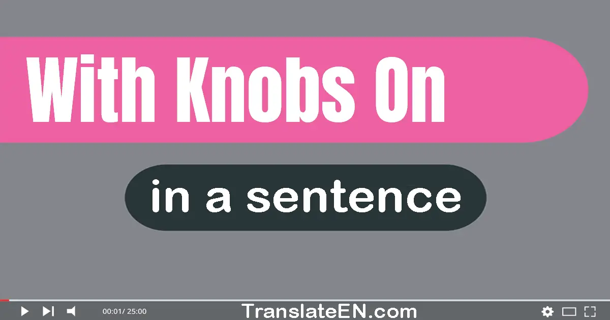 Use "with knobs on" in a sentence | "with knobs on" sentence examples